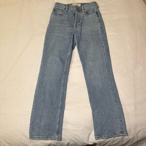 Denim Forum Light Blue Straight Leg Jeans